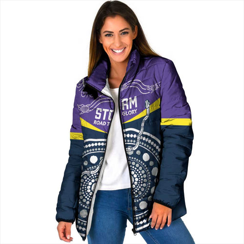 Custom Storm Spirit Padded Jacket Road to Glory Indigenous Aboriginal - Aussie Hoodie