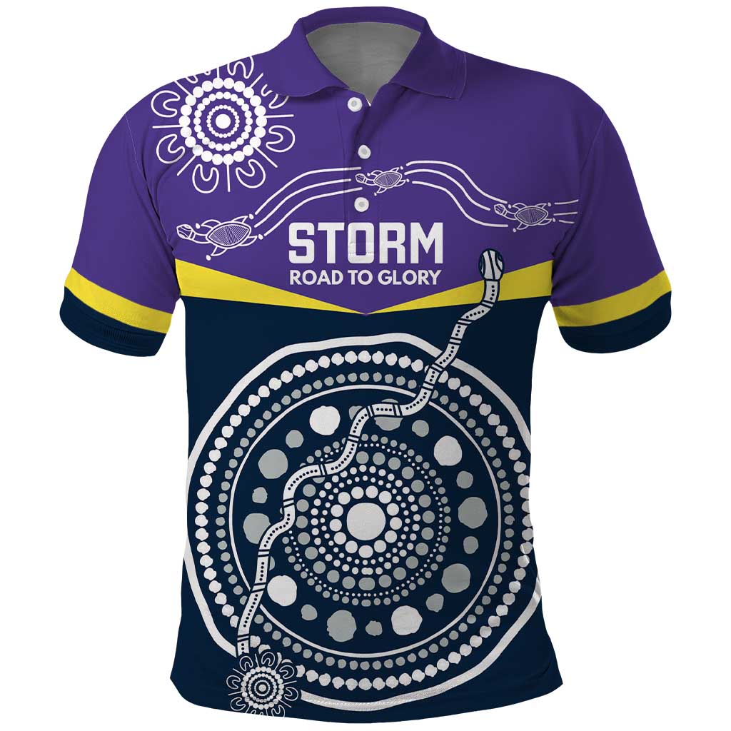 Custom Storm Spirit Polo Shirt Road to Glory Indigenous Aboriginal - Aussie Hoodie