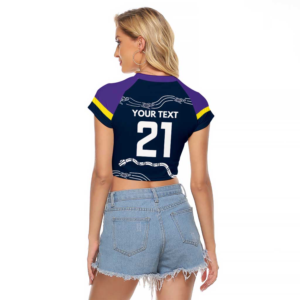 Custom Storm Spirit Raglan Cropped T Shirt Road to Glory Indigenous Aboriginal - Aussie Hoodie
