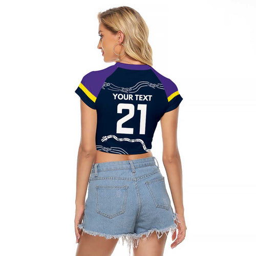 Custom Storm Spirit Raglan Cropped T Shirt Road to Glory Indigenous Aboriginal - Aussie Hoodie