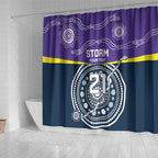 Custom Storm Spirit Shower Curtain Road to Glory Indigenous Aboriginal - Aussie Hoodie