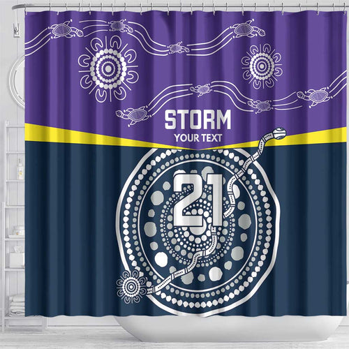 Custom Storm Spirit Shower Curtain Road to Glory Indigenous Aboriginal - Aussie Hoodie