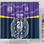 Custom Storm Spirit Shower Curtain Road to Glory Indigenous Aboriginal - Aussie Hoodie
