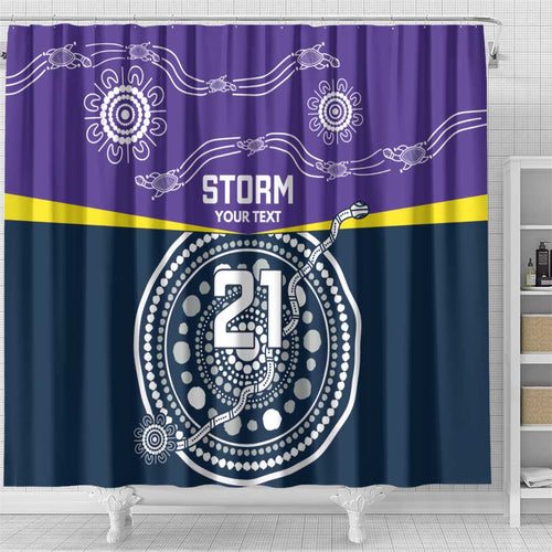 Custom Storm Spirit Shower Curtain Road to Glory Indigenous Aboriginal - Aussie Hoodie