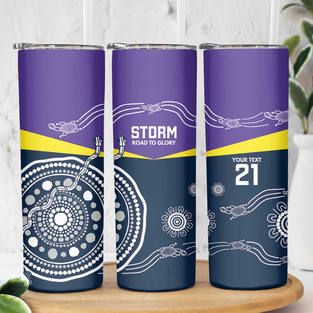 Custom Storm Spirit Skinny Tumbler Road to Glory Indigenous Aboriginal - Aussie Hoodie