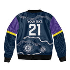 Custom Storm Spirit Sleeve Zip Bomber Jacket Road to Glory Indigenous Aboriginal - Aussie Hoodie