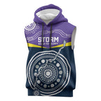 Custom Storm Spirit Sleeveless Hoodie Road to Glory Indigenous Aboriginal - Aussie Hoodie
