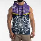 Custom Storm Spirit Sleeveless Hoodie Road to Glory Indigenous Aboriginal - Aussie Hoodie