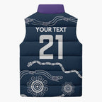 Custom Storm Spirit Sleeveless Puffer Jacket Road to Glory Indigenous Aboriginal - Aussie Hoodie