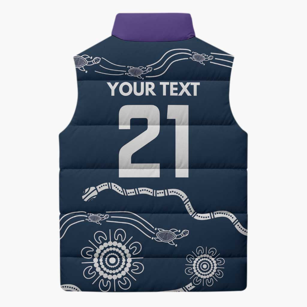 Custom Storm Spirit Sleeveless Puffer Jacket Road to Glory Indigenous Aboriginal - Aussie Hoodie