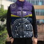 Custom Storm Spirit Sleeveless Puffer Jacket Road to Glory Indigenous Aboriginal - Aussie Hoodie