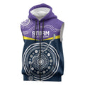 Custom Storm Spirit Sleeveless Zip Hoodie Road to Glory Indigenous Aboriginal LT9