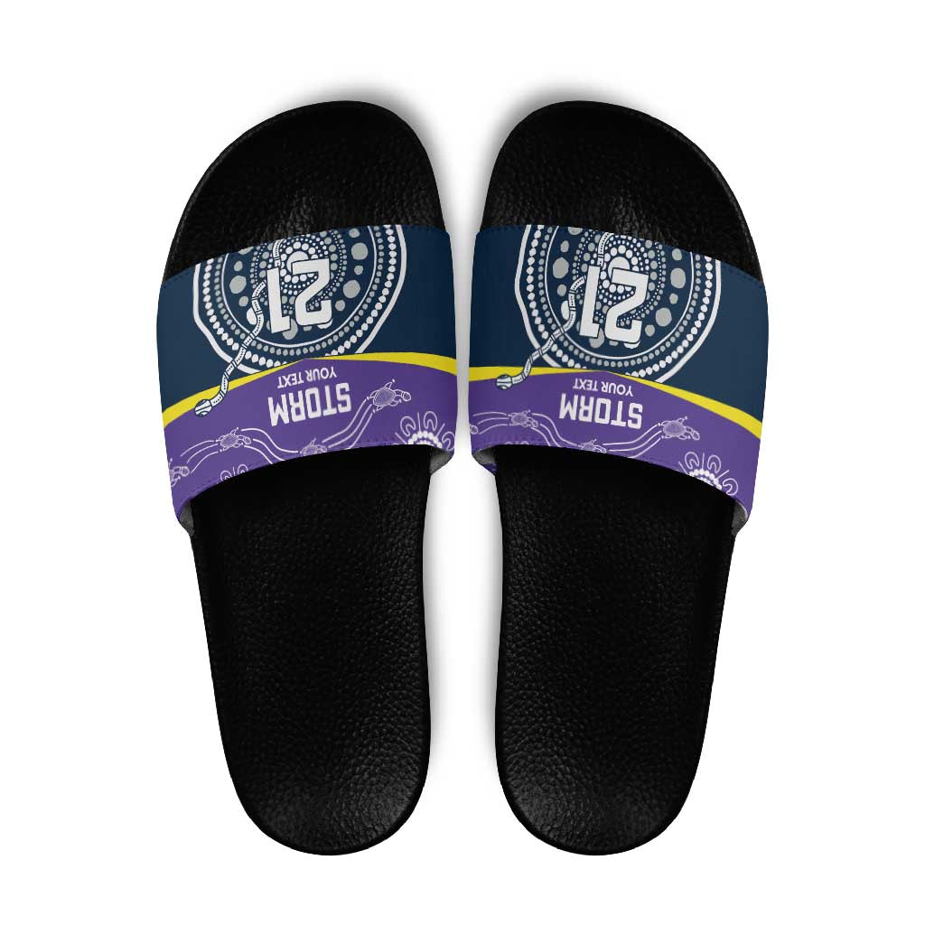 Custom Storm Spirit Slide Sandals Road to Glory Indigenous Aboriginal - Aussie Hoodie