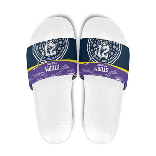 Custom Storm Spirit Slide Sandals Road to Glory Indigenous Aboriginal - Aussie Hoodie