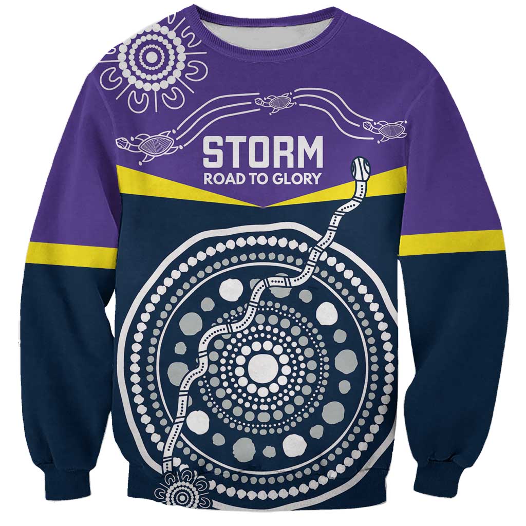 Custom Storm Spirit Sweatshirt Road to Glory Indigenous Aboriginal - Aussie Hoodie
