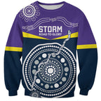 Custom Storm Spirit Sweatshirt Road to Glory Indigenous Aboriginal - Aussie Hoodie