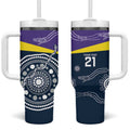 Custom Storm Spirit Tumbler With Handle Road to Glory Indigenous Aboriginal - Aussie Hoodie