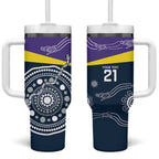 Custom Storm Spirit Tumbler With Handle Road to Glory Indigenous Aboriginal - Aussie Hoodie