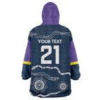 Custom Storm Spirit Wearable Blanket Hoodie Road to Glory Indigenous Aboriginal - Aussie Hoodie