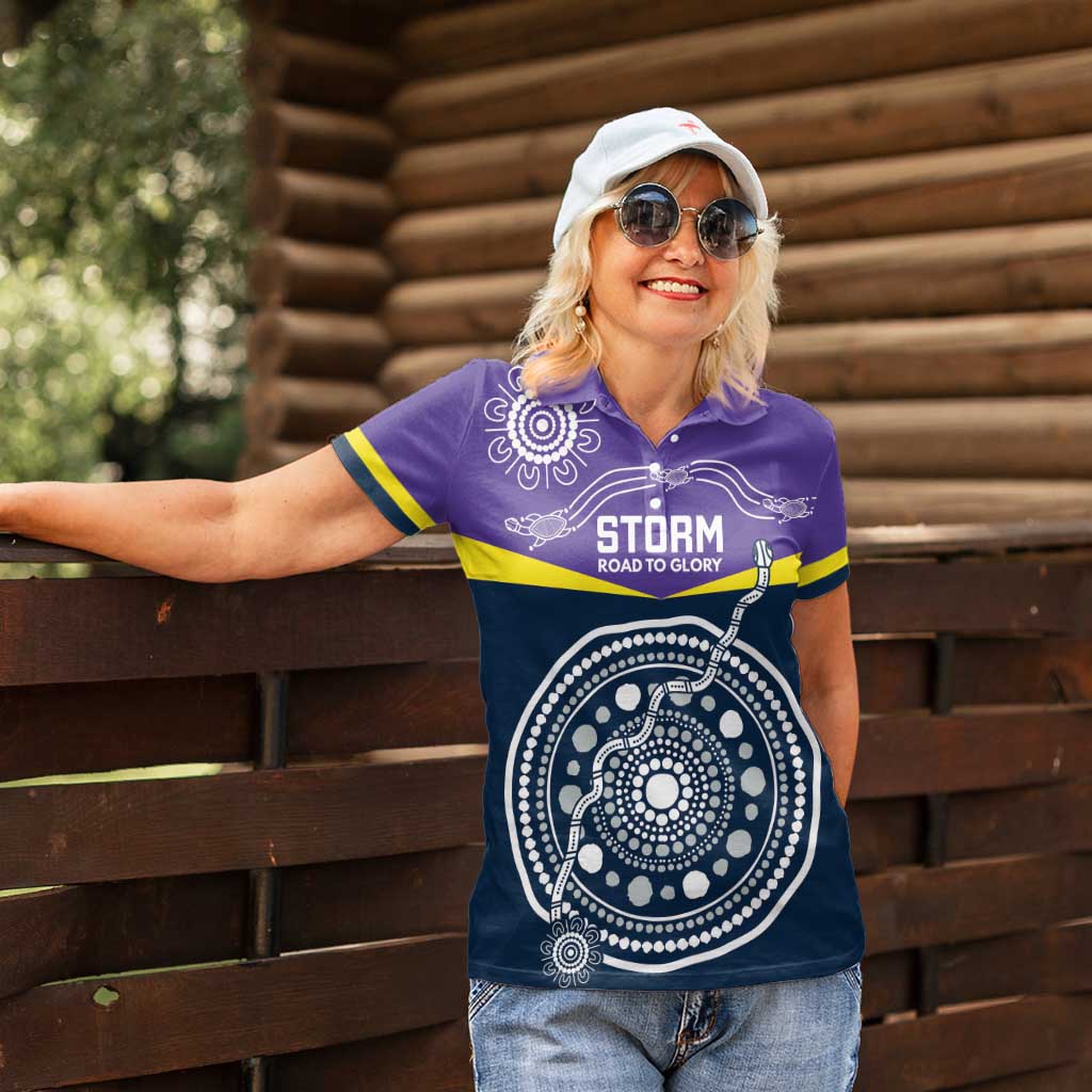 Custom Storm Spirit Women Polo Shirt Road to Glory Indigenous Aboriginal - Aussie Hoodie