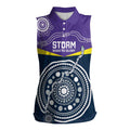Custom Storm Spirit Women Sleeveless Polo Shirt Road to Glory Indigenous Aboriginal - Aussie Hoodie