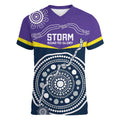 Custom Storm Spirit Women V-Neck T-Shirt Road to Glory Indigenous Aboriginal - Aussie Hoodie