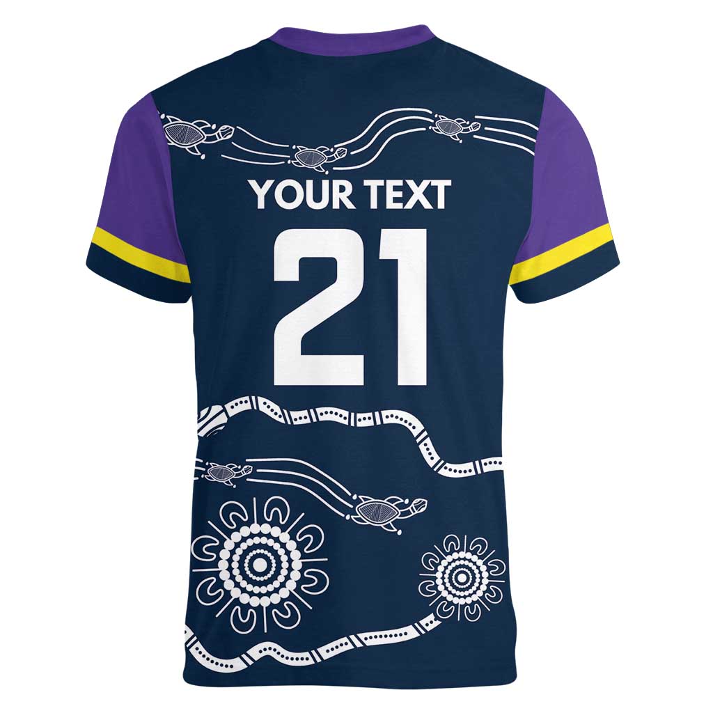 Custom Storm Spirit Women V-Neck T-Shirt Road to Glory Indigenous Aboriginal - Aussie Hoodie