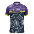 Custom Storm Spirit Zipper Polo Shirt Road to Glory Indigenous Aboriginal - Aussie Hoodie