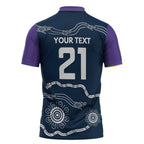 Custom Storm Spirit Zipper Polo Shirt Road to Glory Indigenous Aboriginal - Aussie Hoodie