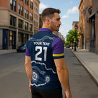 Custom Storm Spirit Zipper Polo Shirt Road to Glory Indigenous Aboriginal - Aussie Hoodie