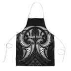 Maori Rugby Custom Ngaru Mangopare Apron Black Whetu Niho Taniwha Motif