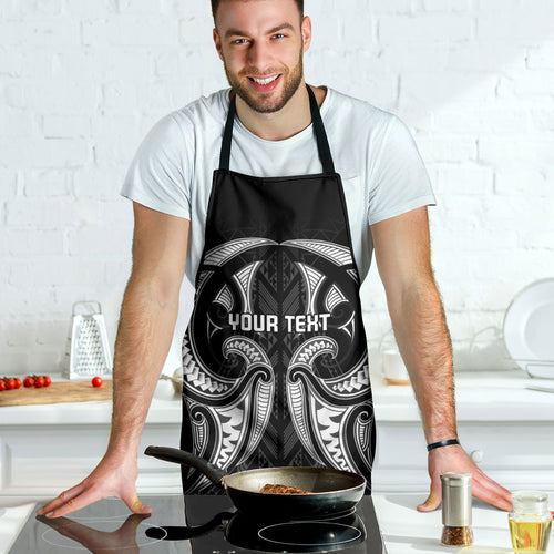 Maori Rugby Custom Ngaru Mangopare Apron Black Whetu Niho Taniwha Motif