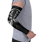 Maori Rugby Custom Ngaru Mangopare Arm Sleeves Black Whetu Niho Taniwha Motif