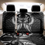 Maori Rugby Custom Ngaru Mangopare Back Car Seat Cover Black Whetu Niho Taniwha Motif