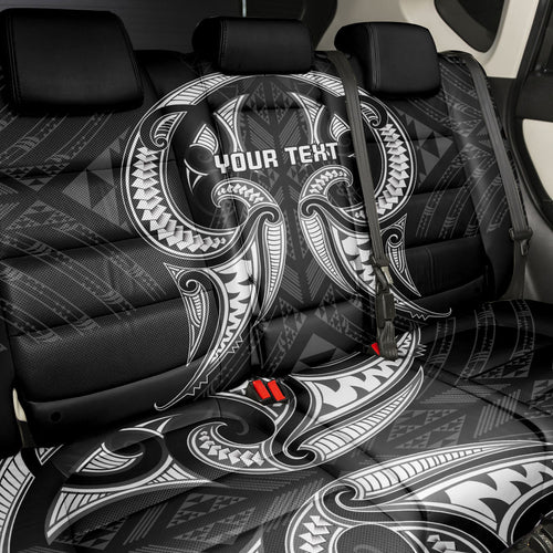 Maori Rugby Custom Ngaru Mangopare Back Car Seat Cover Black Whetu Niho Taniwha Motif