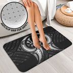 Maori Rugby Custom Ngaru Mangopare Bathroom Set Black Whetu Niho Taniwha Motif
