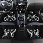 Maori Rugby Custom Ngaru Mangopare Car Mats Black Whetu Niho Taniwha Motif