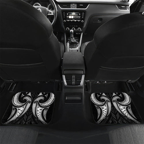 Maori Rugby Custom Ngaru Mangopare Car Mats Black Whetu Niho Taniwha Motif