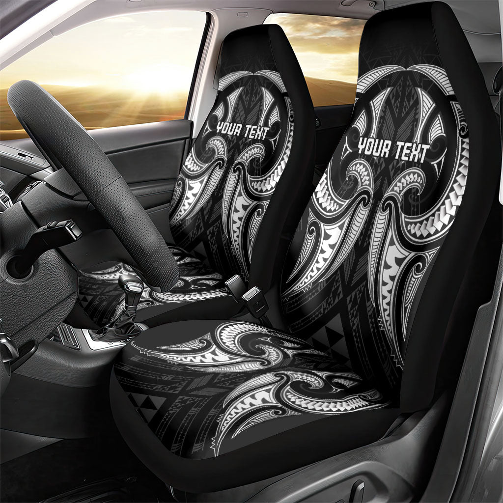 Maori Rugby Custom Ngaru Mangopare Car Seat Cover Black Whetu Niho Taniwha Motif