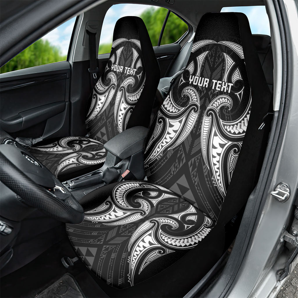 Maori Rugby Custom Ngaru Mangopare Car Seat Cover Black Whetu Niho Taniwha Motif