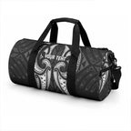 Maori Rugby Custom Ngaru Mangopare Duffle Bag Black Whetu Niho Taniwha Motif