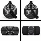 Maori Rugby Custom Ngaru Mangopare Duffle Bag Black Whetu Niho Taniwha Motif