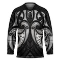 Maori Rugby Custom Ngaru Mangopare Hockey Jersey Black Whetu Niho Taniwha Motif