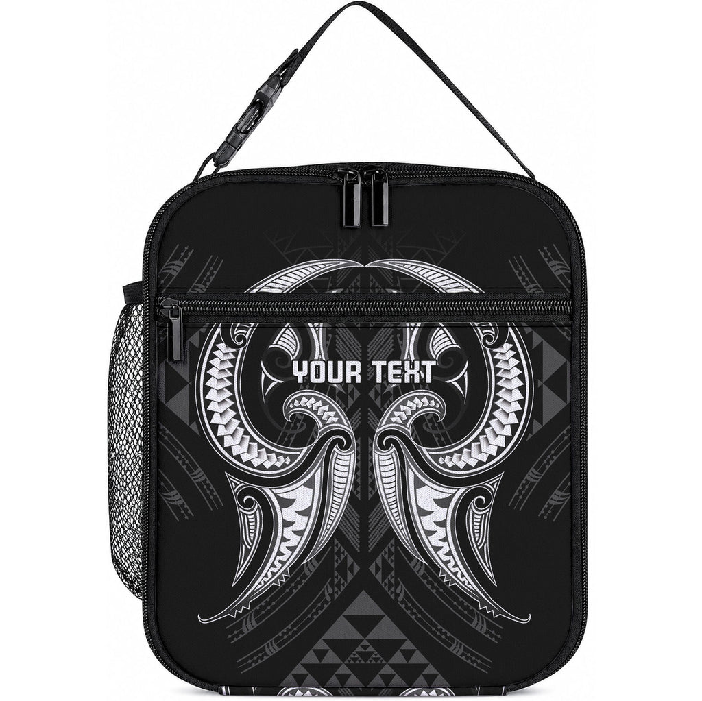 Maori Rugby Custom Ngaru Mangopare Lunch Bag Black Whetu Niho Taniwha Motif