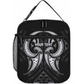 Maori Rugby Custom Ngaru Mangopare Lunch Bag Black Whetu Niho Taniwha Motif