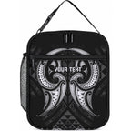 Maori Rugby Custom Ngaru Mangopare Lunch Bag Black Whetu Niho Taniwha Motif