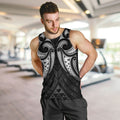 Maori Rugby Custom Ngaru Mangopare Men Tank Top Black Whetu Niho Taniwha Motif