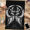 Maori Rugby Custom Ngaru Mangopare Puzzle Black Whetu Niho Taniwha Motif