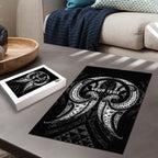 Maori Rugby Custom Ngaru Mangopare Puzzle Black Whetu Niho Taniwha Motif