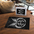 Maori Rugby Custom Ngaru Mangopare Puzzle Black Whetu Niho Taniwha Motif